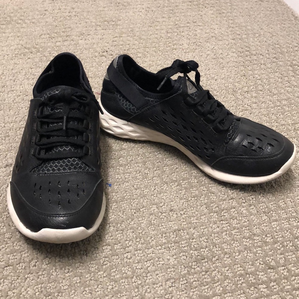 Clarks Black Leather Sneakers